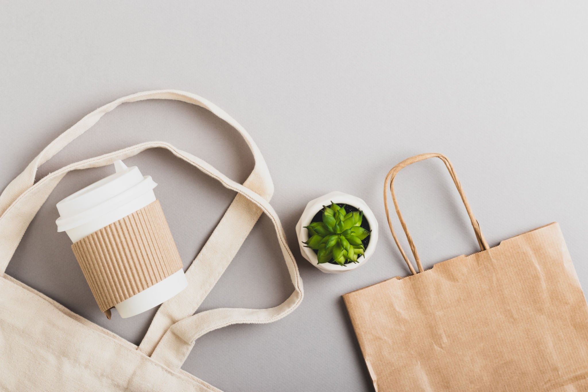 Recycled paper and cardboard waste. Organic trash. Eco friendly