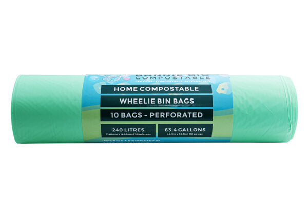 240L Compostable Garbage & Wheelie Bin Bags