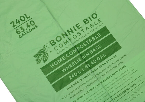 240L Compostable Garbage & Wheelie Bin Bags