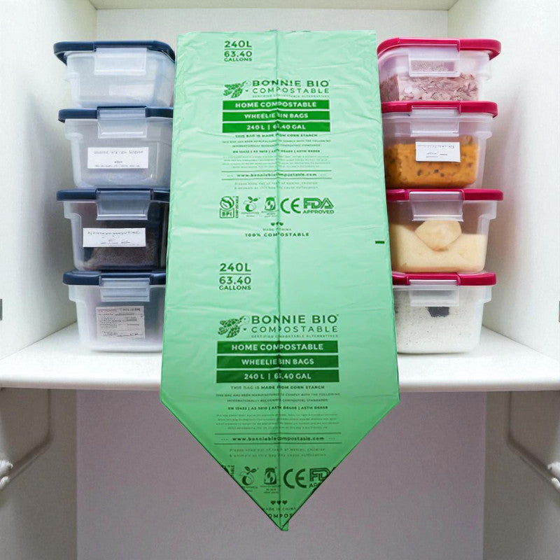 240L Compostable Garbage & Wheelie Bin Bags