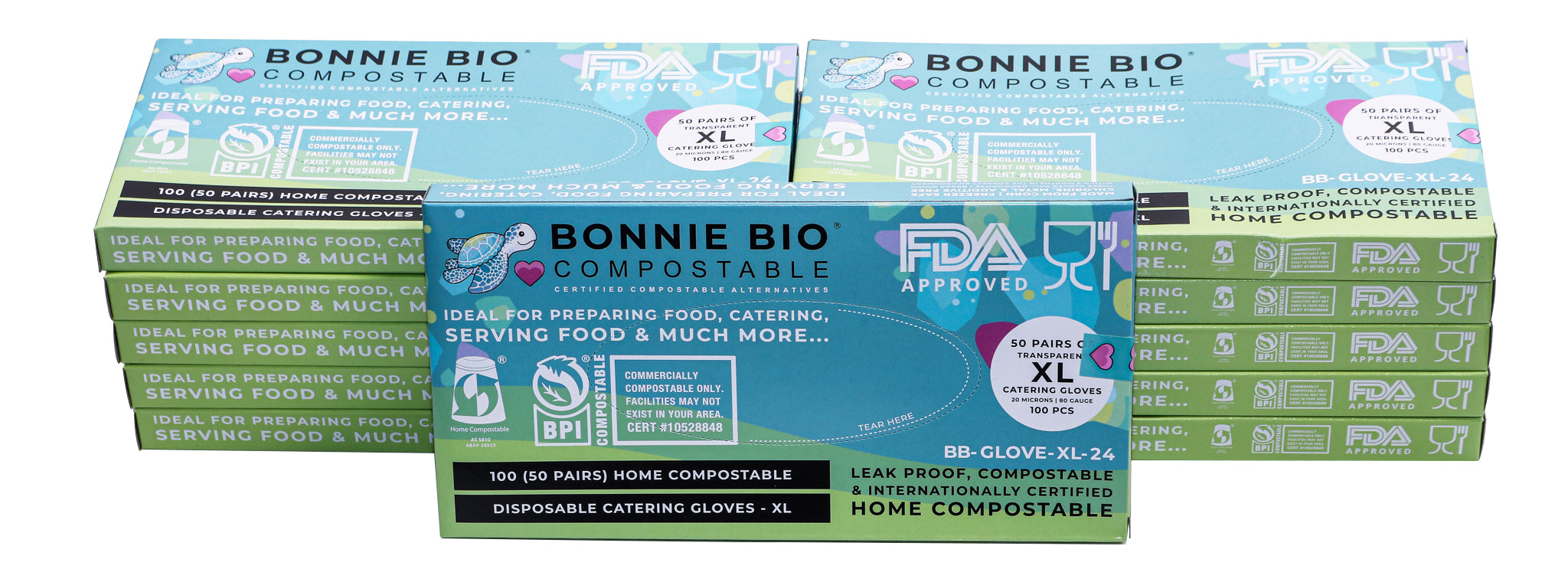 XL Size Compostable Disposable Gloves