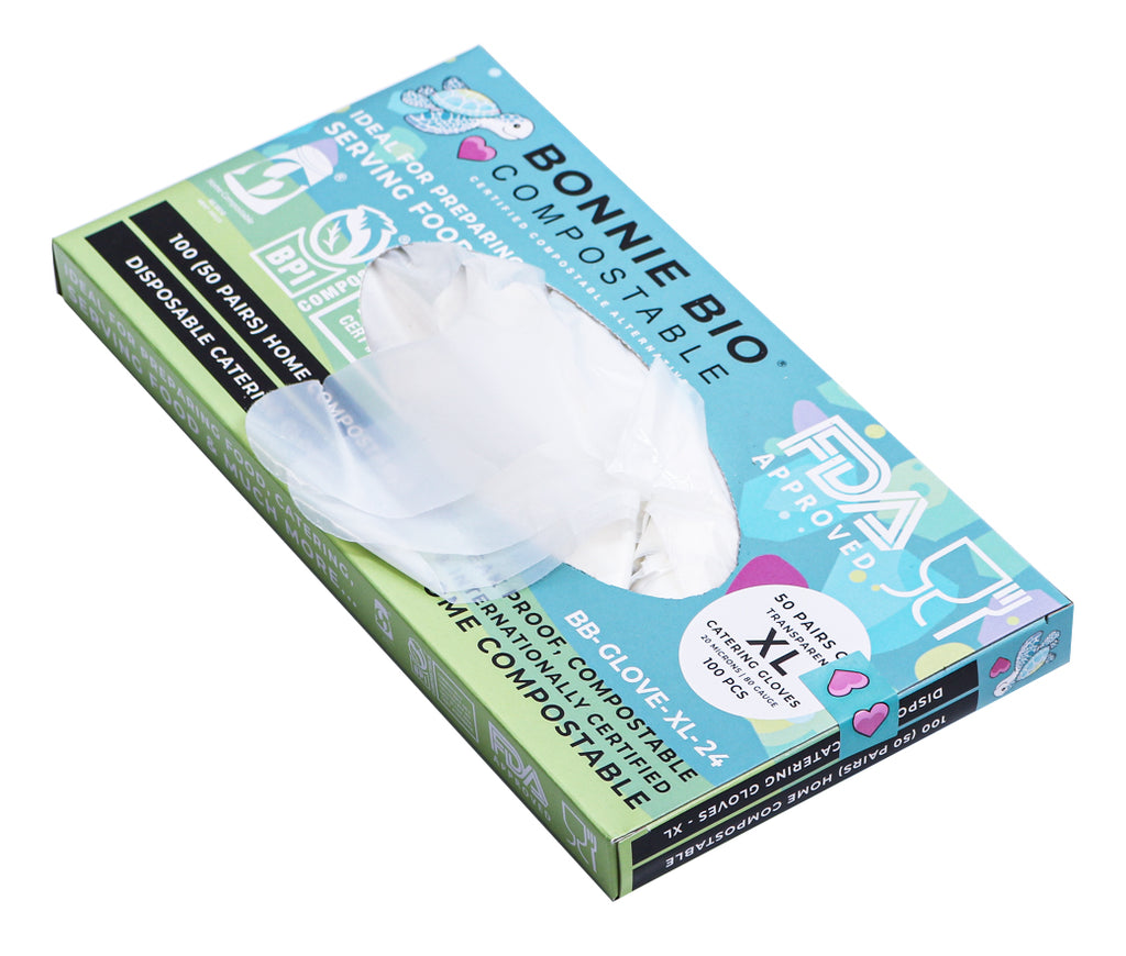XL Size Compostable Disposable Gloves