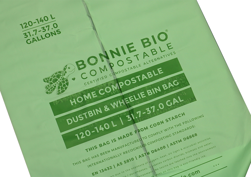 120-140L Compostable Garbage & Wheelie Bin Bags – Roll of 10 - Image 5