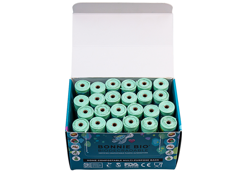 2-2.5L Compostable Multi-Purpose Bags – 48 Roll Box (15 Bags Per Roll)