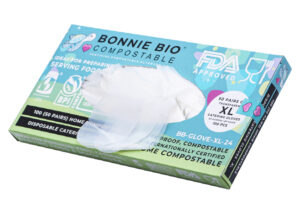 XL Size Compostable Disposable Gloves – Box of 100 Gloves – 50 Pairs
